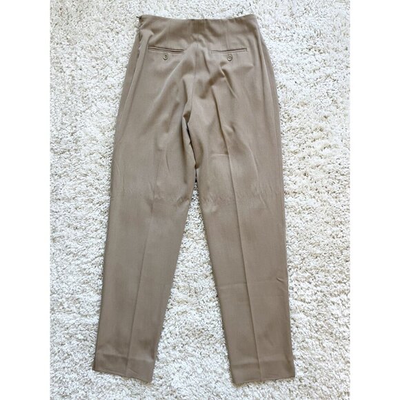 Virtue Womens High-Rise Tapered Tan Pants Size 10 With Side Zip - Picture 3 of 3